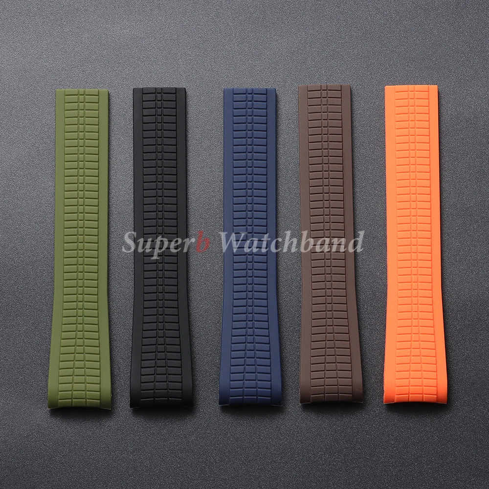 Soft and Elastic Silicone Rubber Watch Strap for Patek Philippe 5167R Grenade Aquanaut Series 21mmWaterproof Watch Strap for Men