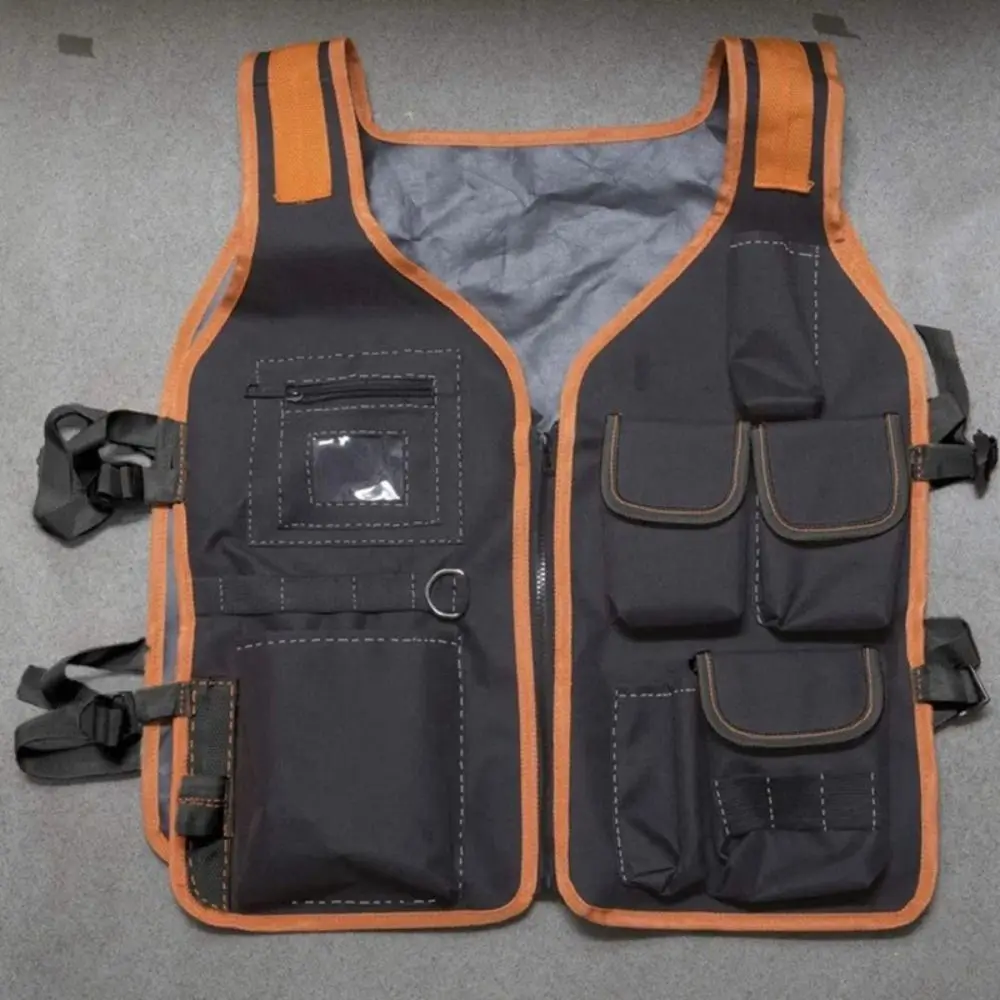 Adjustable Tool Vest Comfortable Durable Electrician Work Vest Ergonomic Design Wear Resistant Safety Work Vest Maintenance