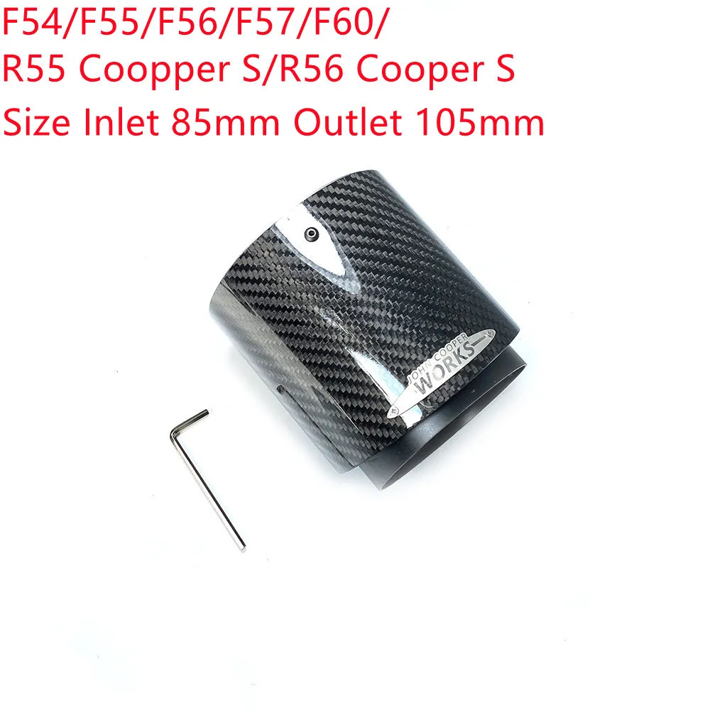 1 Stuks Topkwaliteit Carbon Uitlaatpijp Eindstukken Voor MINI Cooper S R55 R56 R57 R58 R59 R60 R61 F54 F56 F57 F60 JCW Uitlaatpijpen