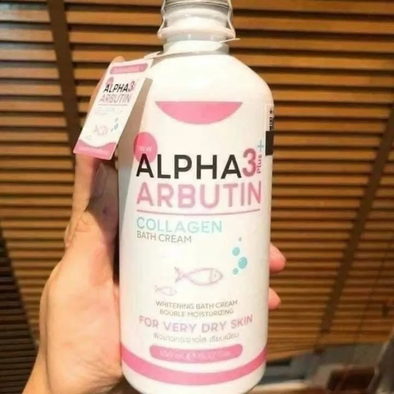 SỮA TẮM DƯỠNG TRẮNG DA Alpha Arbutin 3+ Plus Collagen, Trắng Hồi Và Săn Chắc Hơn. Ngăn Chặn Phục Đen Sạm Và Không Đều Màu