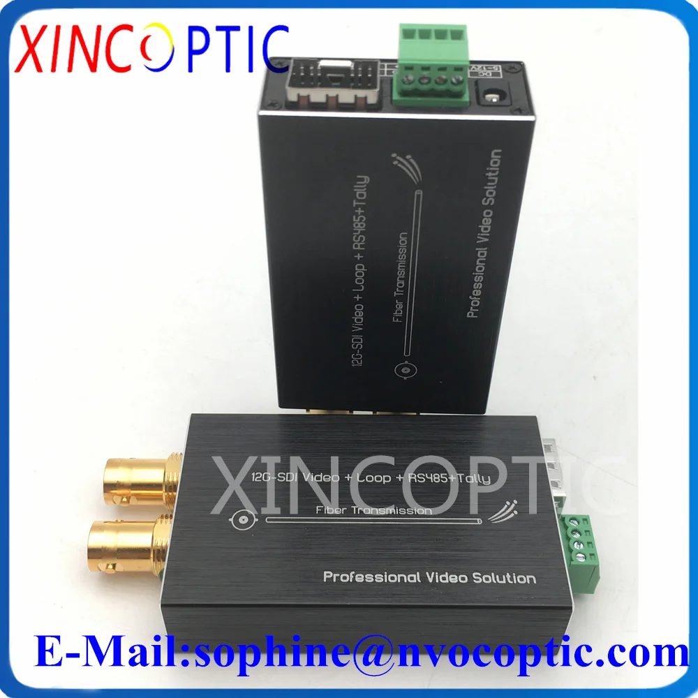 

1Ch Mini Converter Optical Fiber 12G-SDI Video Transceiver with Loopback and without LC SFP Module