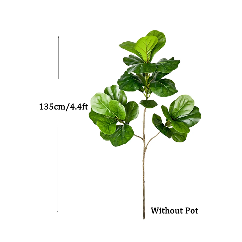 70-135cm Große Künstliche Geigenpflanzen, Künstlicher Ficus-Baum, Künstliche Palmenzweige, Plastik-Monstera-Pflanzen für Heim, Garten, Hochzeitsdekoration – Detail 8