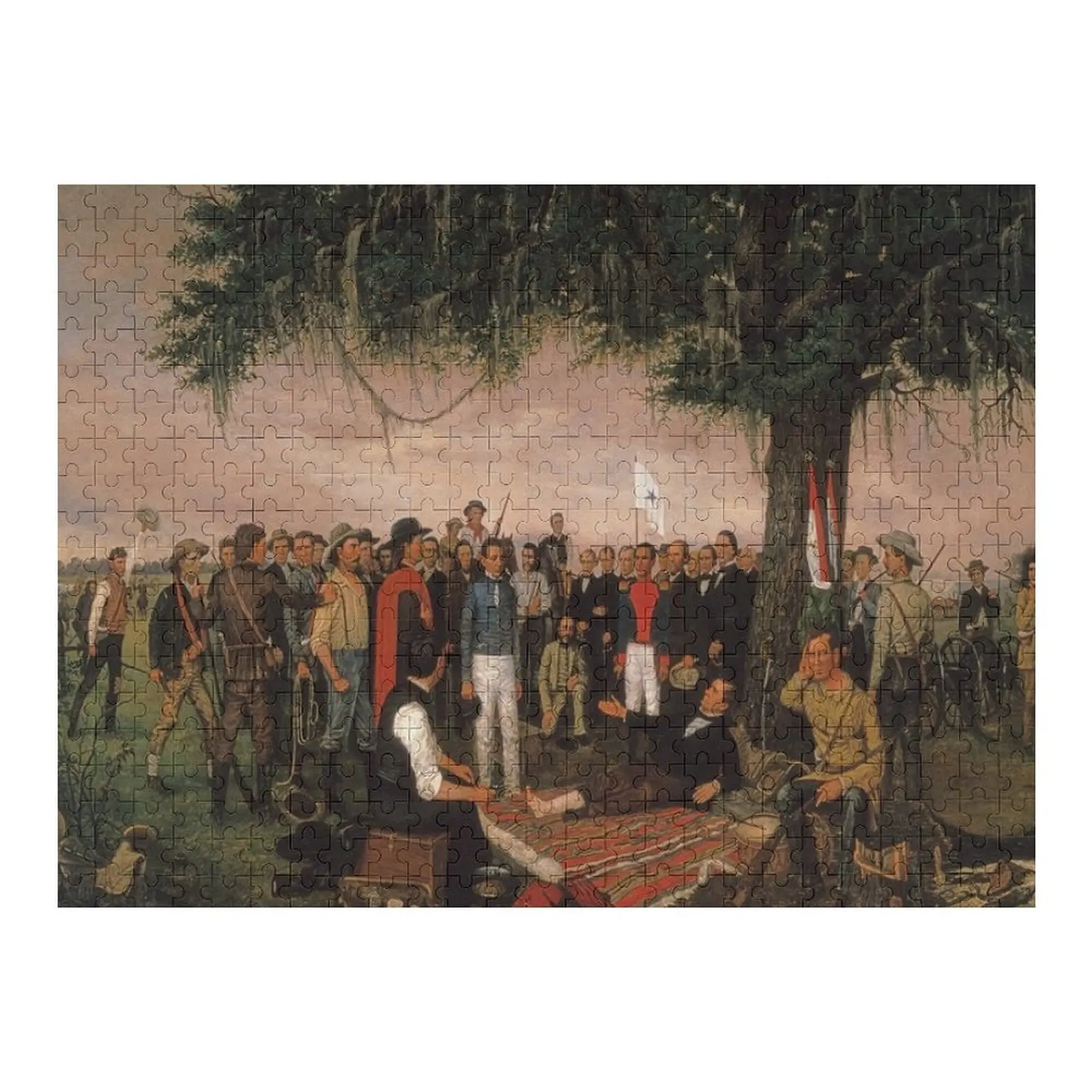 

William Henry Huddle's Surrender at Santa Anna Jigsaw Puzzle Wooden Decor Paintings Personalized Gift Married Puzzle