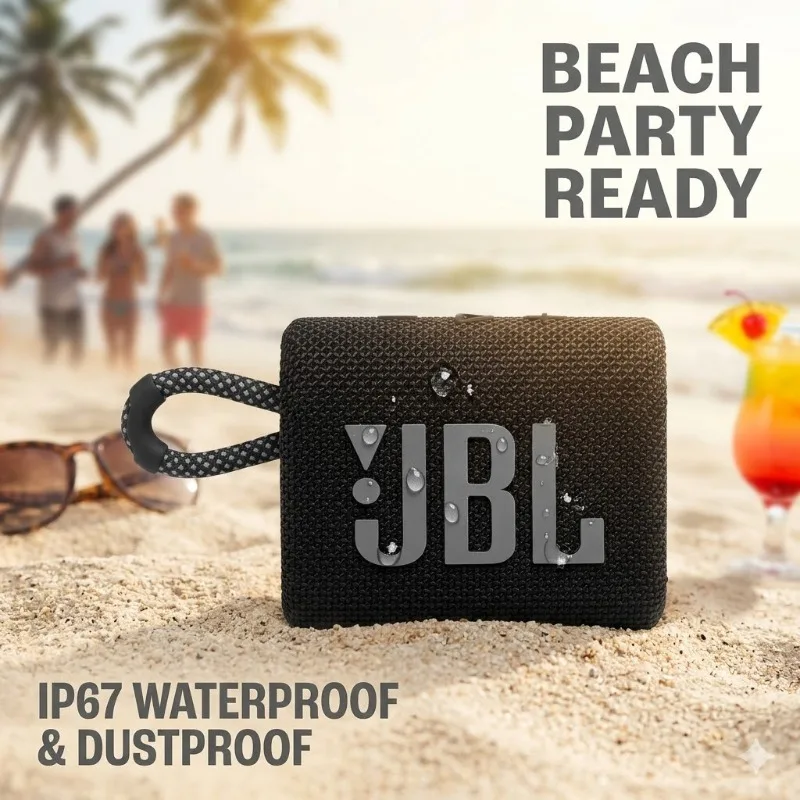 

Портативная беспроводная колонка JBL GO 3 Mini Bluetooth, водонепроницаемая (IP67), для активного отдыха, путешествий и походов