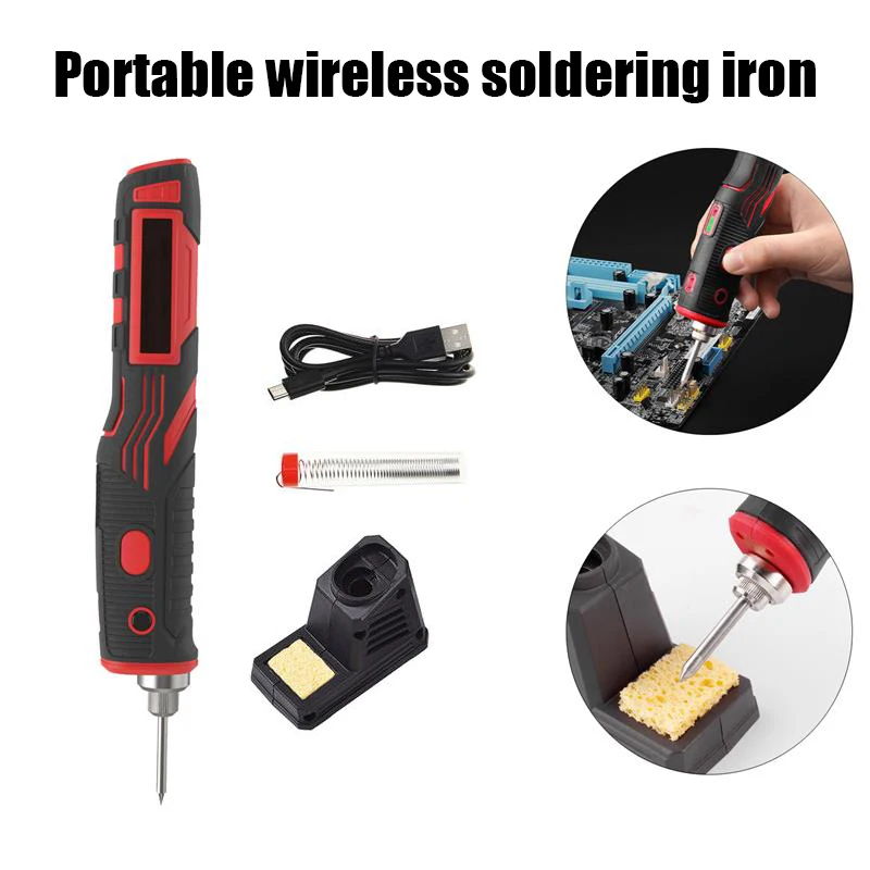 

480℃ Wireless Soldering Iron USB Rechargeable Electric Soldering Iron Kit Microelectronics Repair Welding Tools Lithium Battery