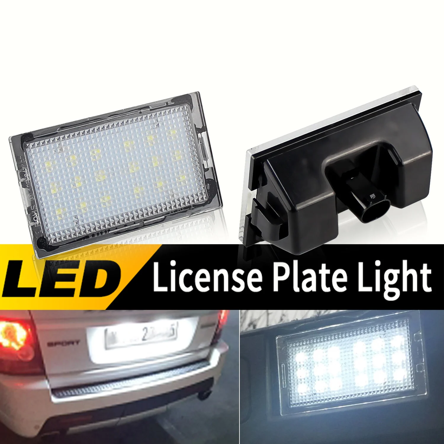 

2 шт., автомобильные лампы для подсветки номерного знака Land Range Rover Sport L320 Discovery 3 4 LR3 LR4 Freelander 2 LR2 12 В