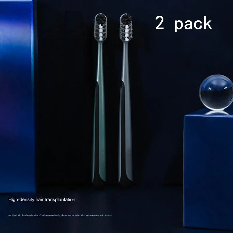 1027C Medium Hard Toothbrush 2-Pack Premium Independent Packaging for Men and Women