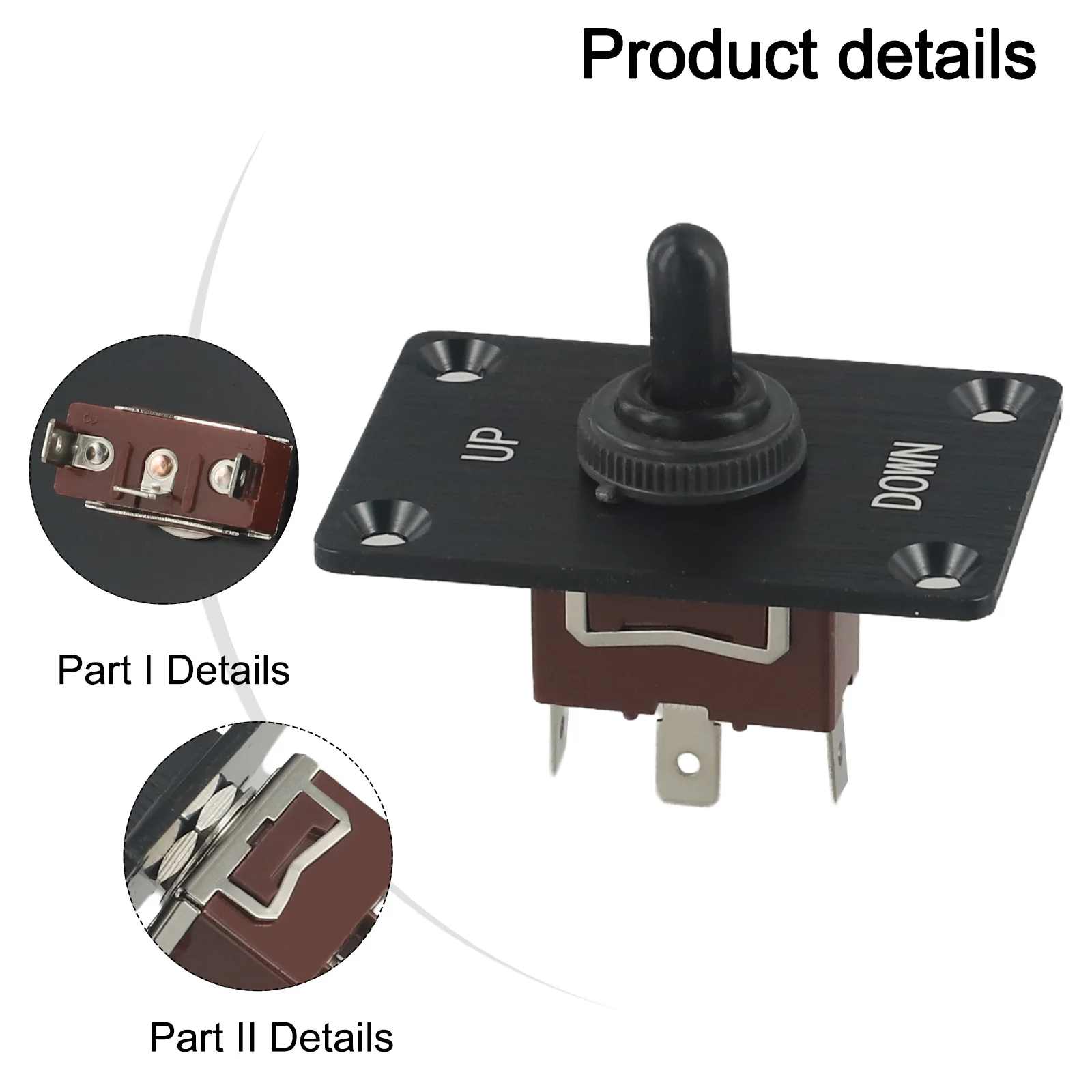 

Marine Applications DC12V Toggle Rocker Switch Stable Mounting Panel Sturdy Design Waterproof Cover Black, Red