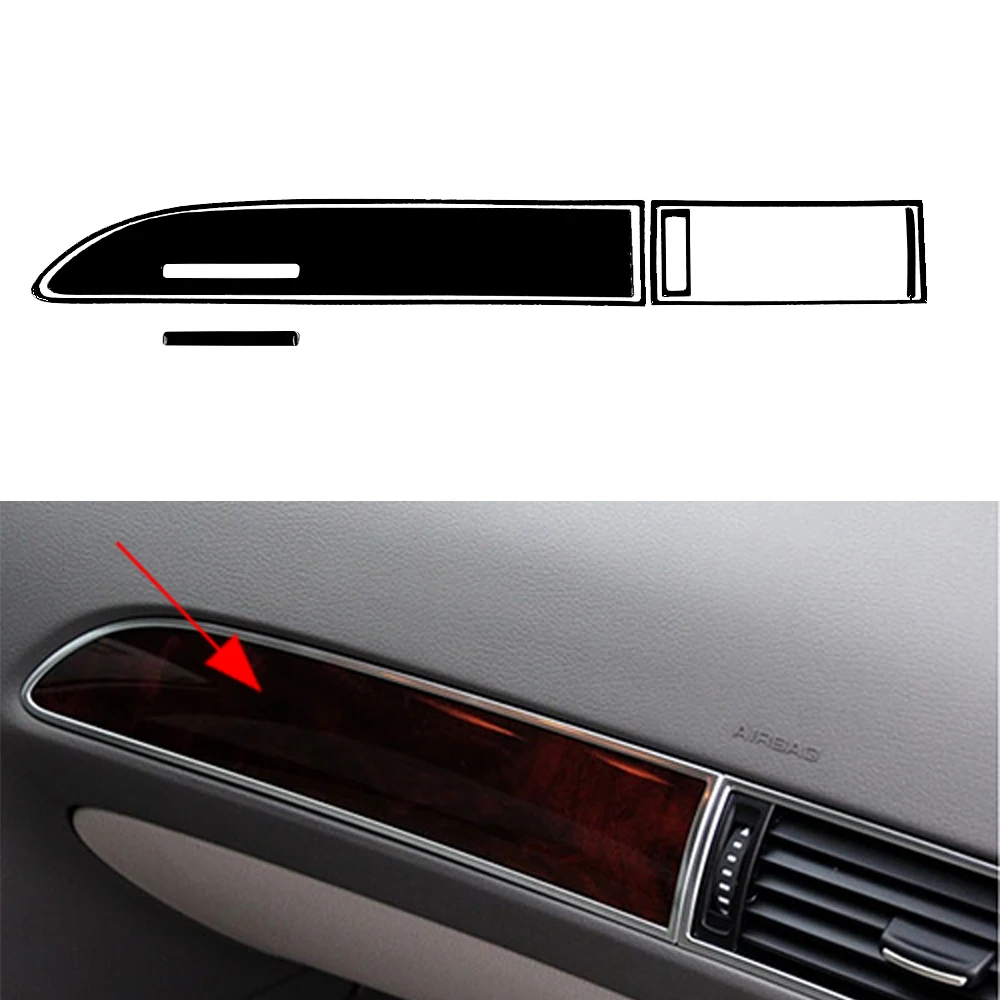 For Audi A6 C6 S6 2007-2015 Piano Black Gear Shift Air Outlet Speedometer Steering Wheel Window Lift Suit Car Interior Sticker