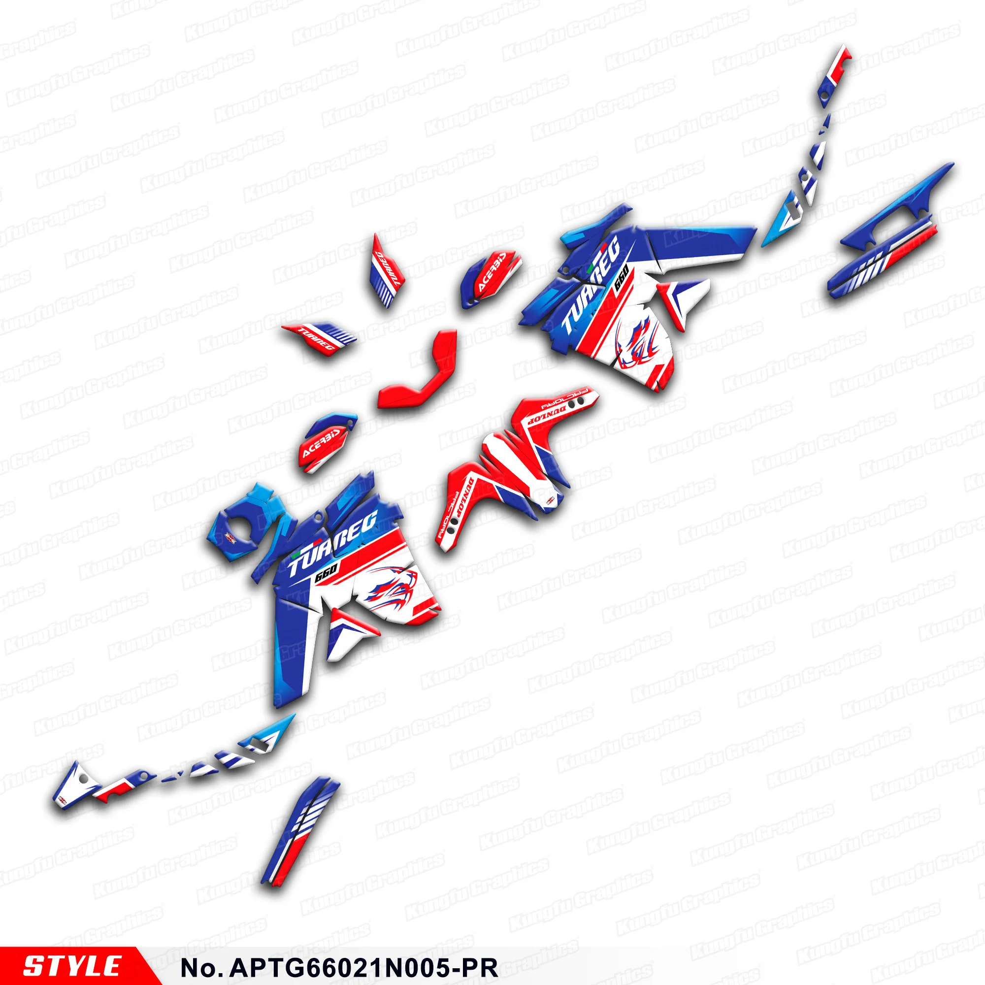 

Motorcycle Stickers Wrap Design for Aprilia Tuareg 660 2021 2022 2023, APTG66021N005-PR