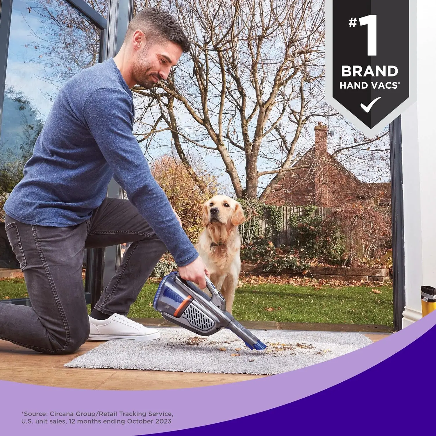 Dustbuster Furbuster AdvancedClean+ Беспроводной ручной пылесос для домашних животных, домашний, домашний и автомобильный пылесос (HHVK515JP07)