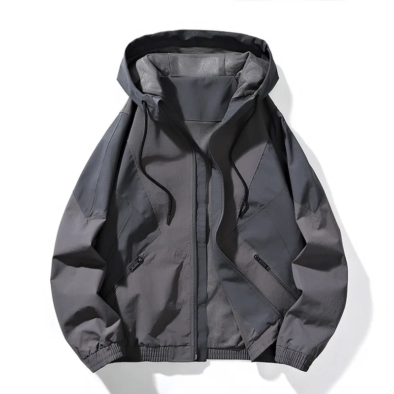 

Мужская куртка с капюшоном, весенне-осенняя рабочая одежда, модное, повседневное и крутое пуховое пальто, раннее весеннее пальто