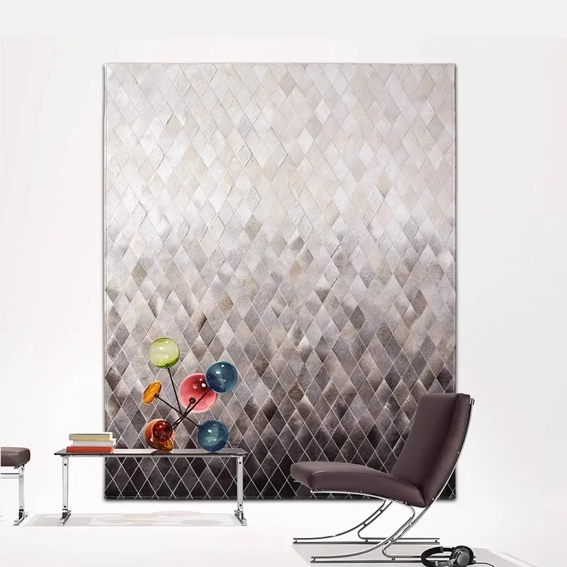 

Modern Real Cowhide Carpet Luxury Living Room Sofa Coffee Table Area Rugs Bedroom Large Decor Rug Cloakroom Natural Cow Fur Mat