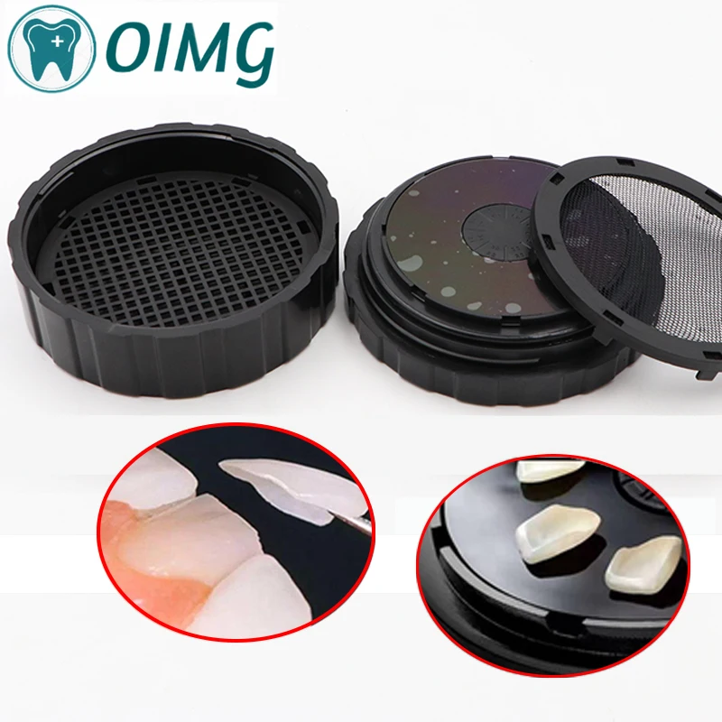 Dental Pretreatment Tooth Patch Box All Ceramic Veneer Denture Storage Placement Disinfection Case Portable Dentistry Tool