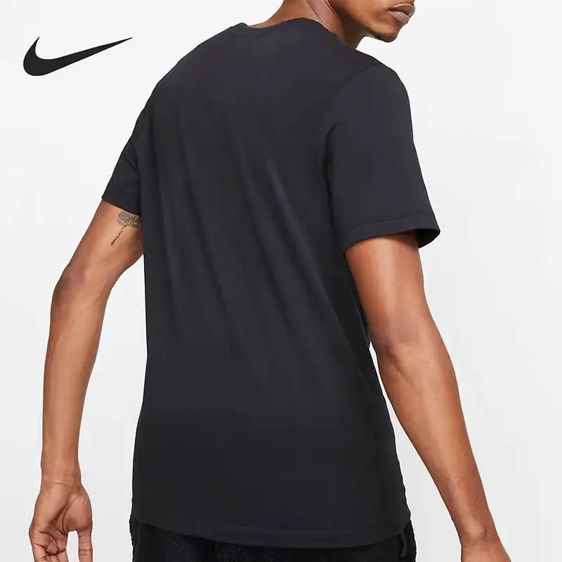 

New 2026 Nike Mens Cotton T Shirt Black White Breathable Casual Short Sleeve Limited Stock AR4999013