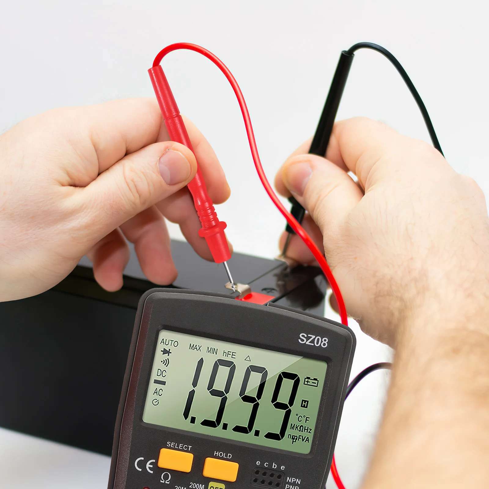 

1Set Digital Multimeter Multifunctional Portable Electrical Repair Meter for Voltage Current Capacitance Testing Auto Home Use