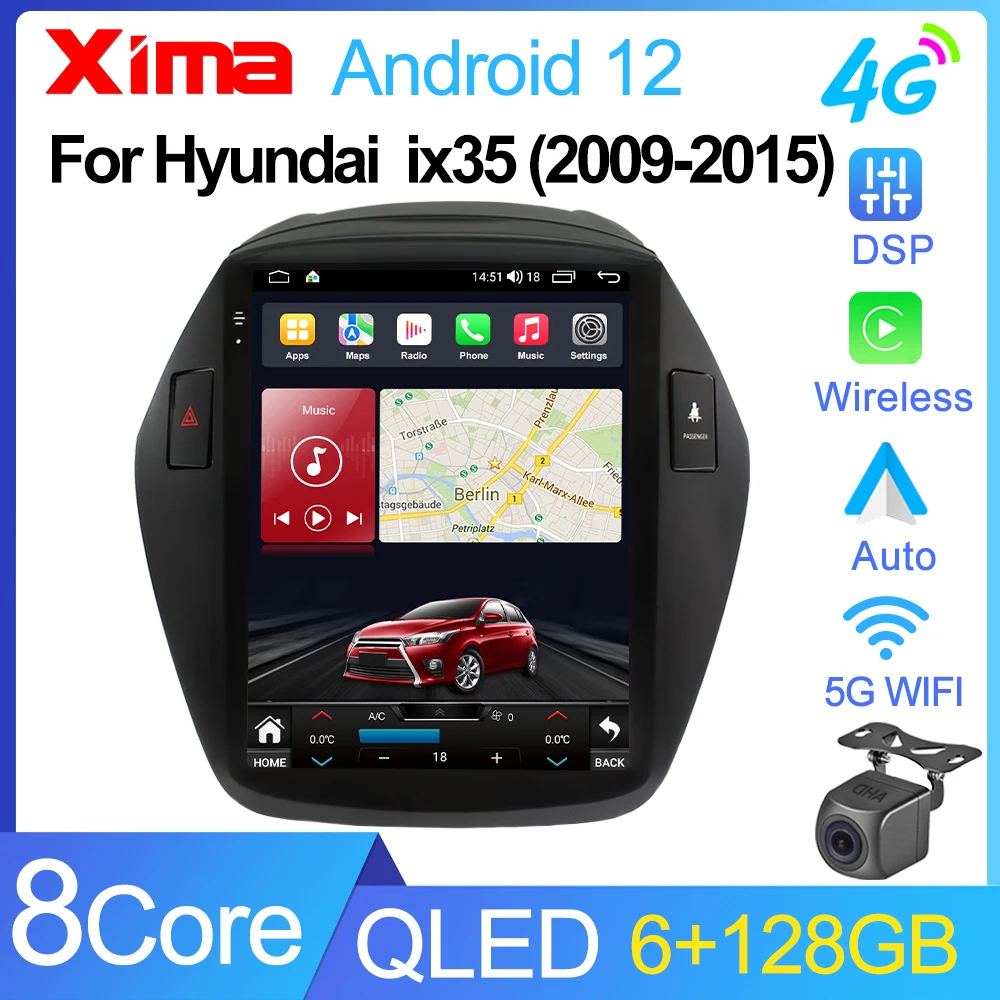 XIMA XV6Pro 2din Android 12 auto for Hyundai IX35 Tucson 2009-2015 9.7