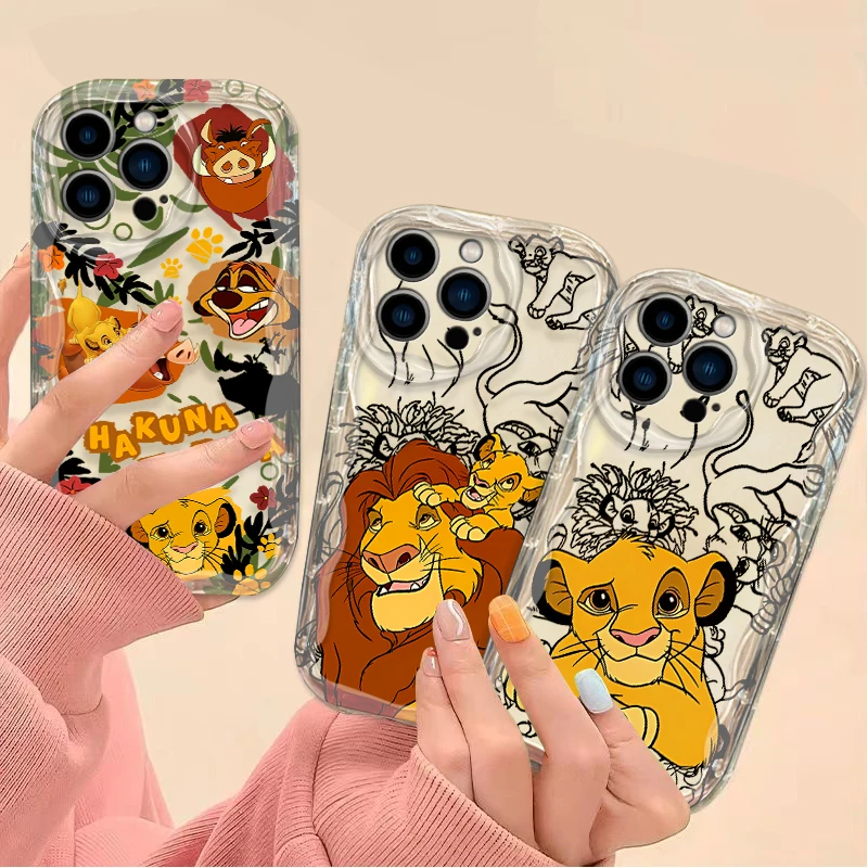 Cartoon Disney Lion King Case For iPhone 16 15 14 13 12 11 Pro Max X XR XS 8 7 Plus SE 2020 Shockproof Clear Soft Silicone Cover