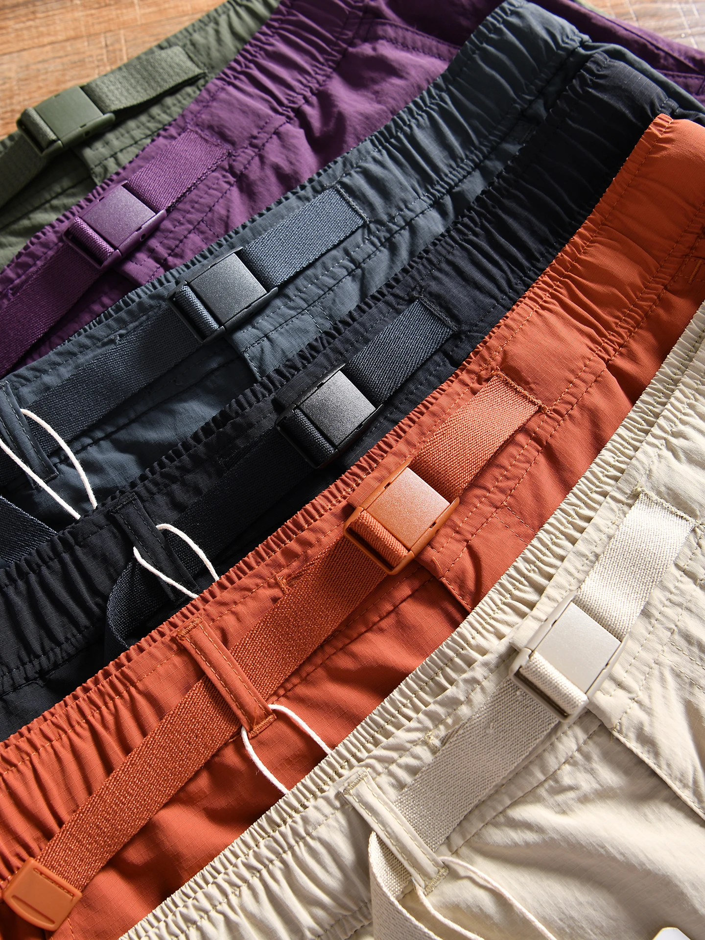 Japanese Style Waterproof Wear-Resistant Summer Outdoor Men's Short Pants Multiple Pockets Sports Utility Straight Leg Trousers