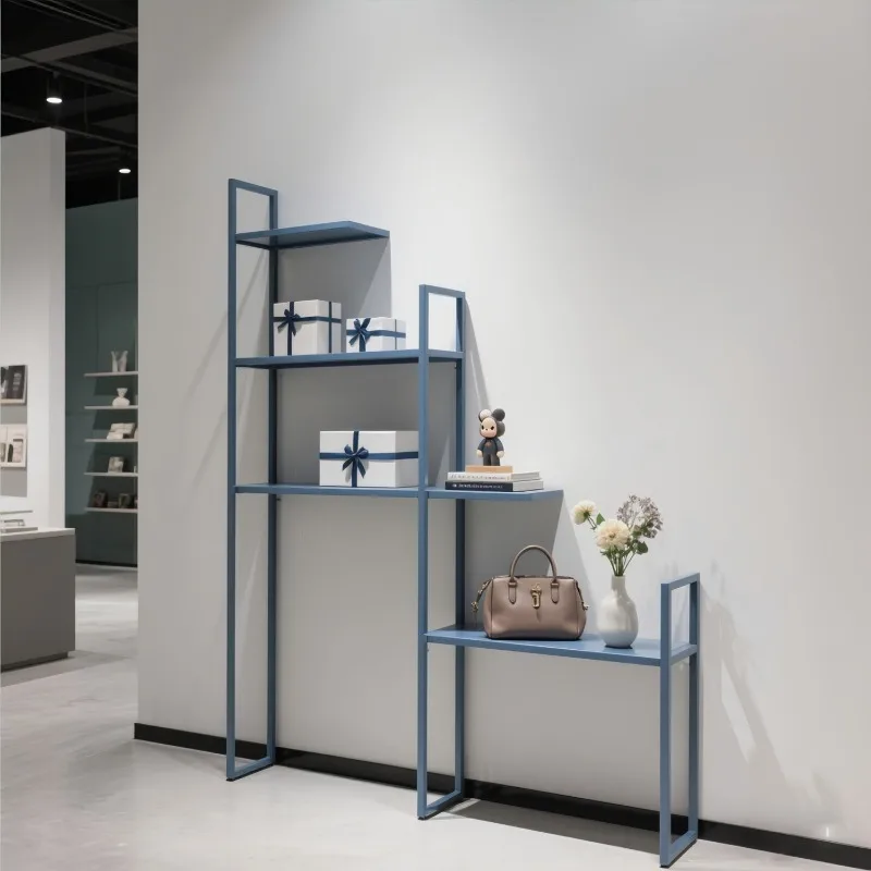 

Commercial clothing store display rack Floor-to-ceiling rack Multi-layer storage rack Shoe store shoe Product display