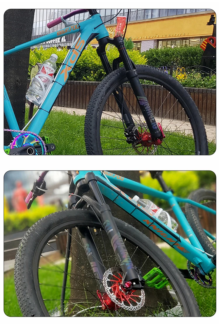 Bicycle Fork 26 27.5 29 Inch MTB Air Damping Shock Absorption Boost Barrel Shaft 100/110mm Disc Brake Magnesium Alloy Front Fork