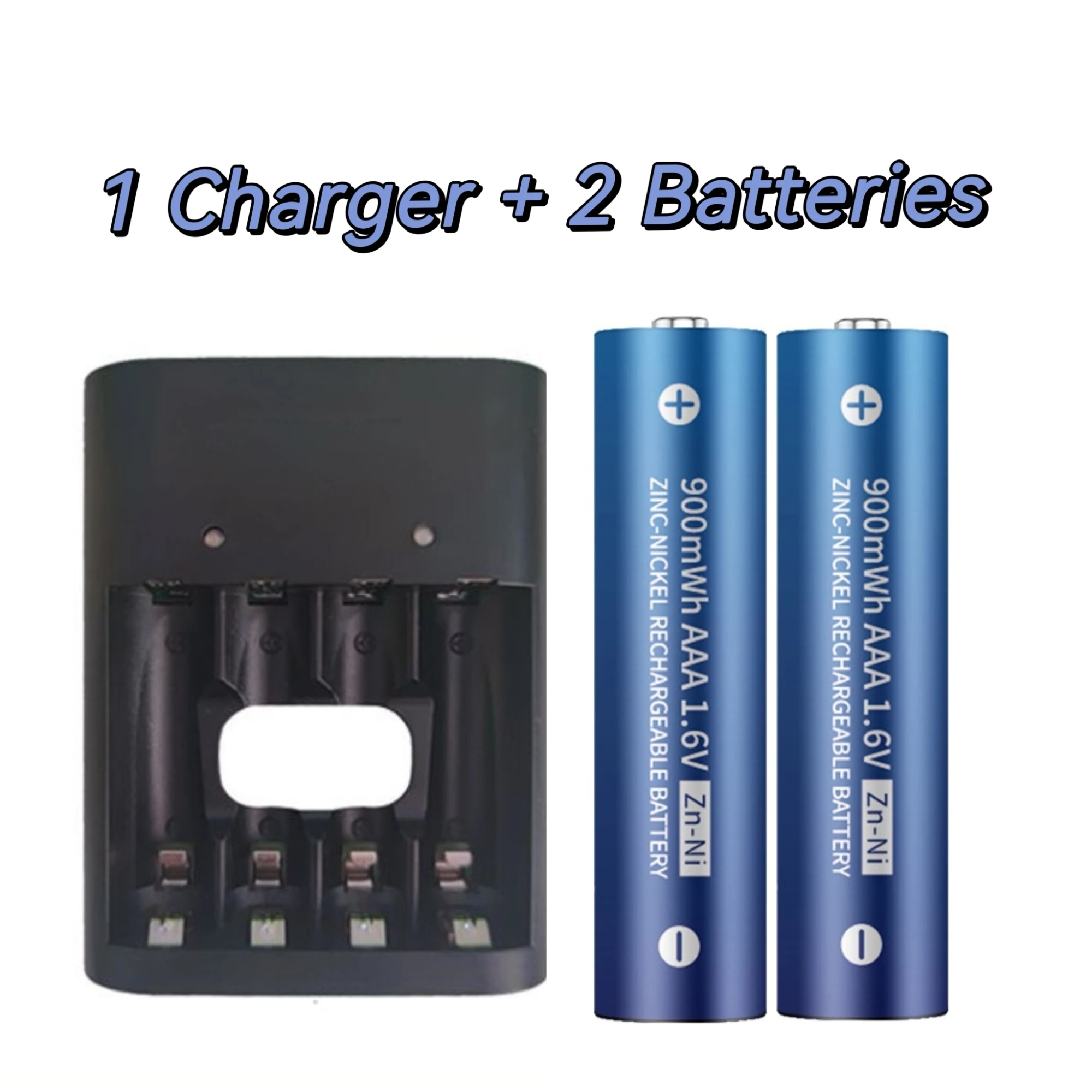 AAA rechargeable battery 1.6V 900mWh Zn-Ni Portable battery with Charger for Mouse Toy Electric toothbrush Camera  Microphone