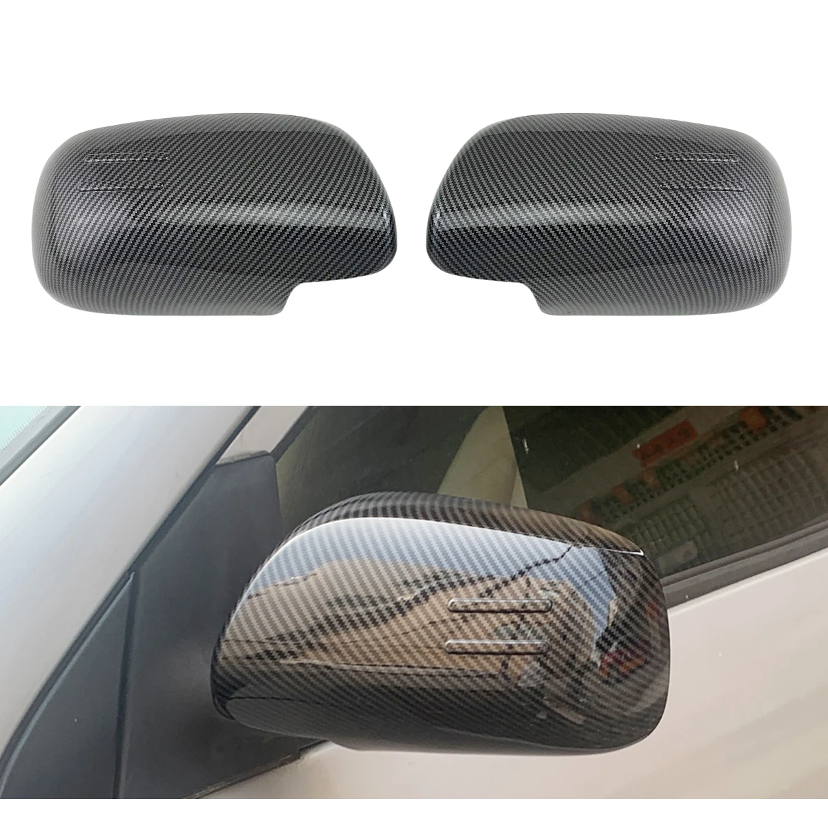 

Gloss Carbon Car Rearview Accessories For Toyota Matrix 2009 2010 2011 2012 2013 Chrome Side Door Mirror Covers Trim Paste style