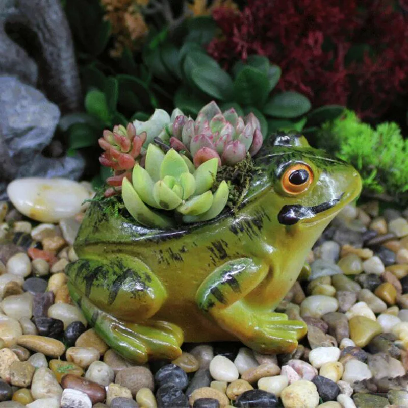 

Mini Bonsai Succulent Plant Pots Frog Shaped Planters Pots Cute Flower Pot Ornaments Home Garden Balcony Decor Planting Pots