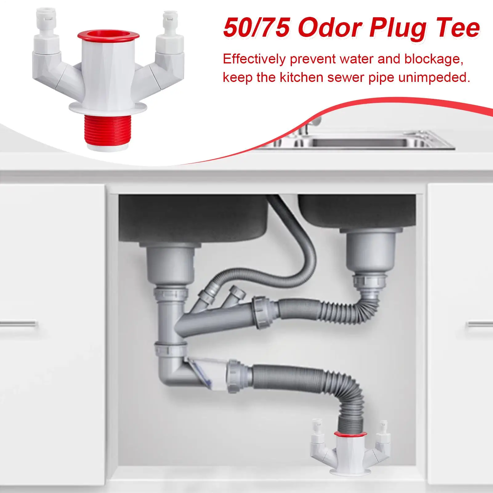 الطابق استنزاف الأنابيب المحملات السدادة موصل متعدد الاستخدام الملحقات ماسورة التصريف استنزاف المحملة لأصدقاء الأسرة الحمام الداخلي الحمام #3