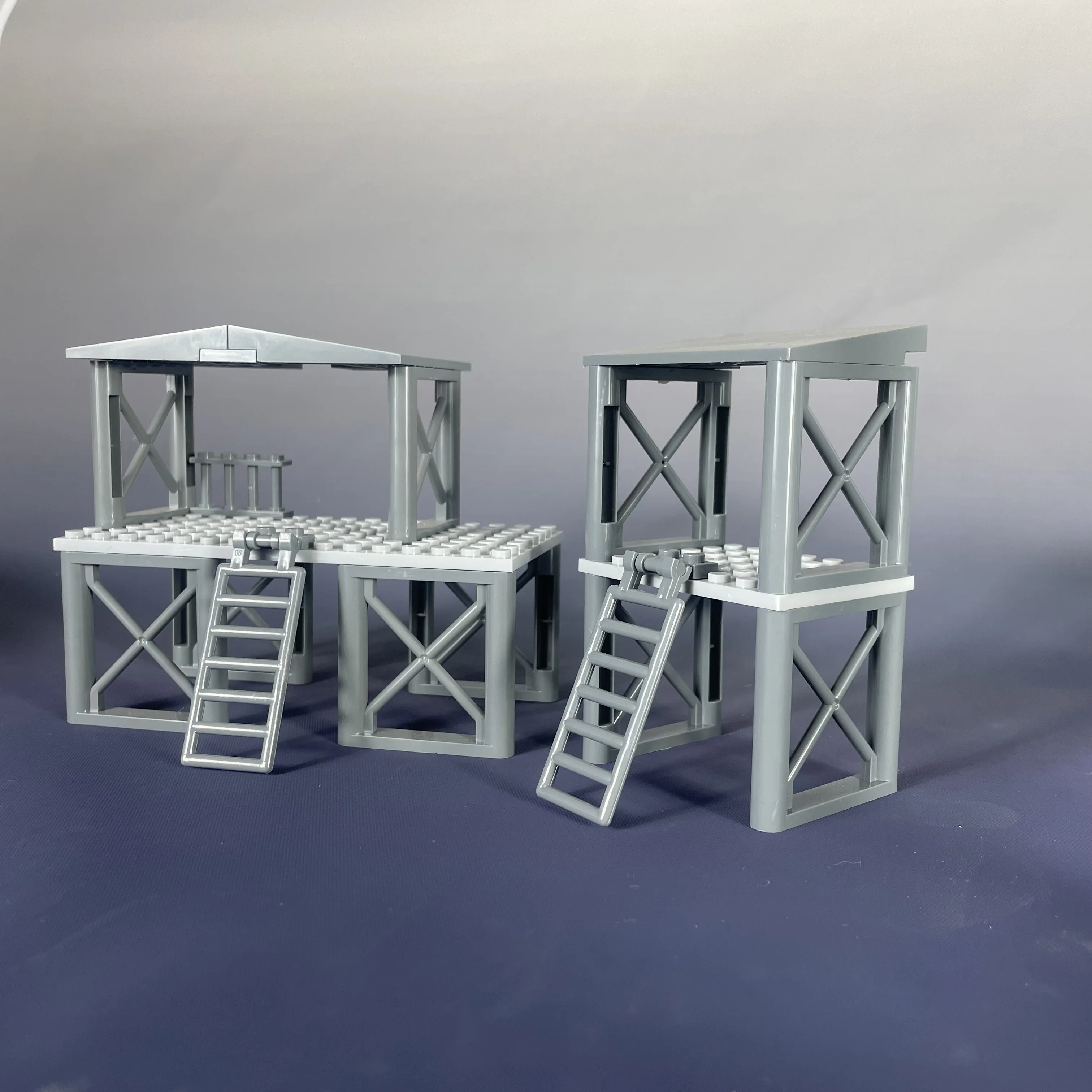 Escena militar, torre de vigilancia de defensa, arquitectura del ejército, Base de comando, torre de señal, sentinela, ladrillo DIY, juguete, bloques de construcción, juegos de modelos para niños