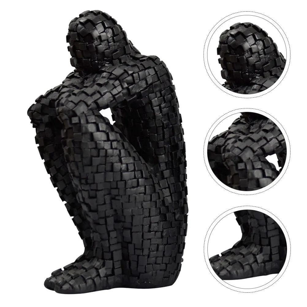 

1 шт. Статуэтка из смолы в виде мозаичной фигуры, креативный подарок для друзей, с гладкой и нежной текстурой, украшение для дома и офиса, декоративное изделие из смолы