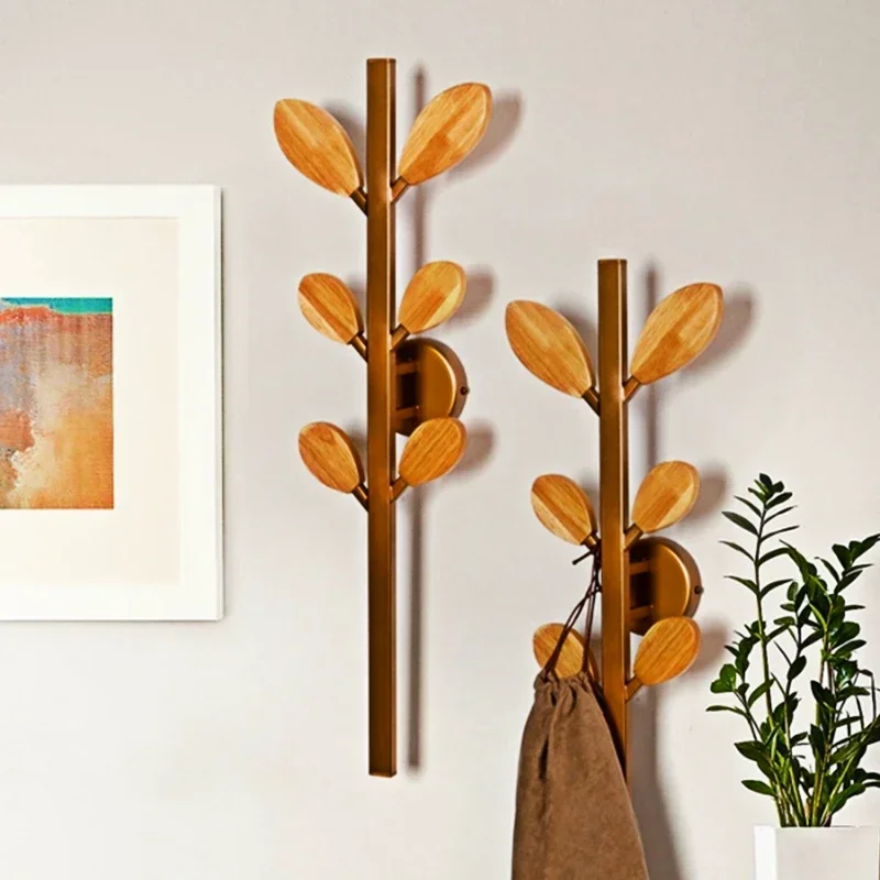 

Metal Coat Rack Wood-Inspired Design Appearance Patent Stylish Hat Storage Rack Minimalist Entryway Organizer