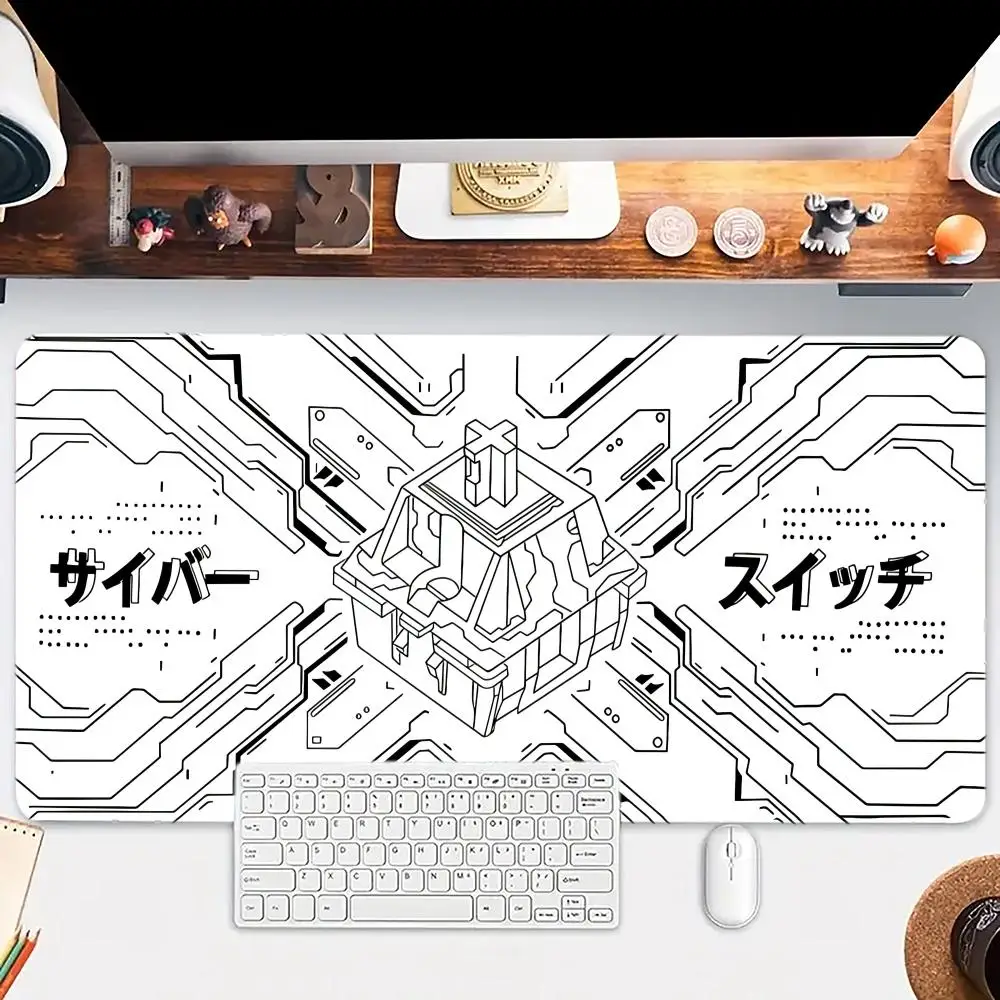 

Anime Text Design Mouse Pad Large mouse pad, desk pad, anti slip base, washable for office and home use