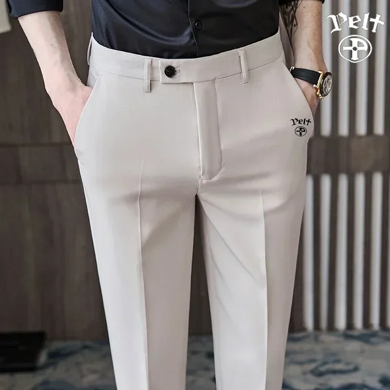 2025 Fashion Business Golf Casual Pants Men's Pelf Straight Leg Pants Fashion Men's Casual Pants