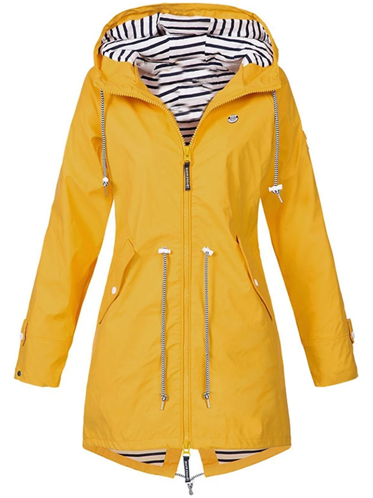 

Длинный кардиган с капюшоном Jaet средней длины с застежкой-молнией Street Sle, женская модная верхняя одежда свободного кроя Long Sve