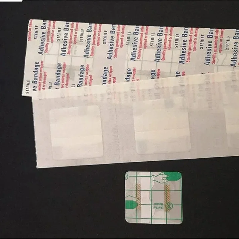50 قطعة/المجموعة 38*38 مللي متر شريط شفاف التصحيح للإسعافات الأولية ضمادات لاصقة مقاوم للماء اللدائن الطوارئ بقاء الفرقة المعونة عدة #2
