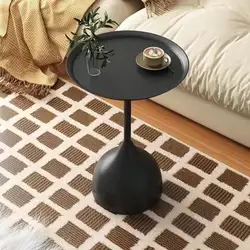 Nordic Style Coffee Table Moving Side Table Sofa End Table Luxurious Elegant Small Round Table For Home Simple Nightstand