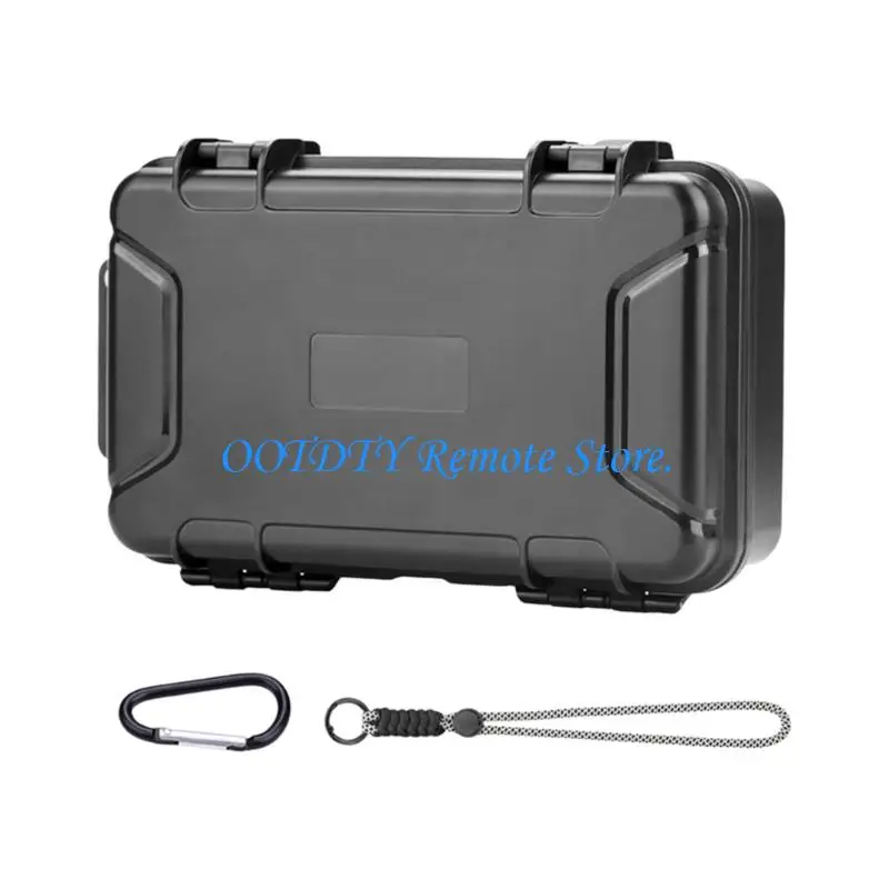Portable Camera Storage Case with Rigid Shell Exterior, Small Carry Form, Wrist Cord and Carabiner for POCKET 4P Road Travel and