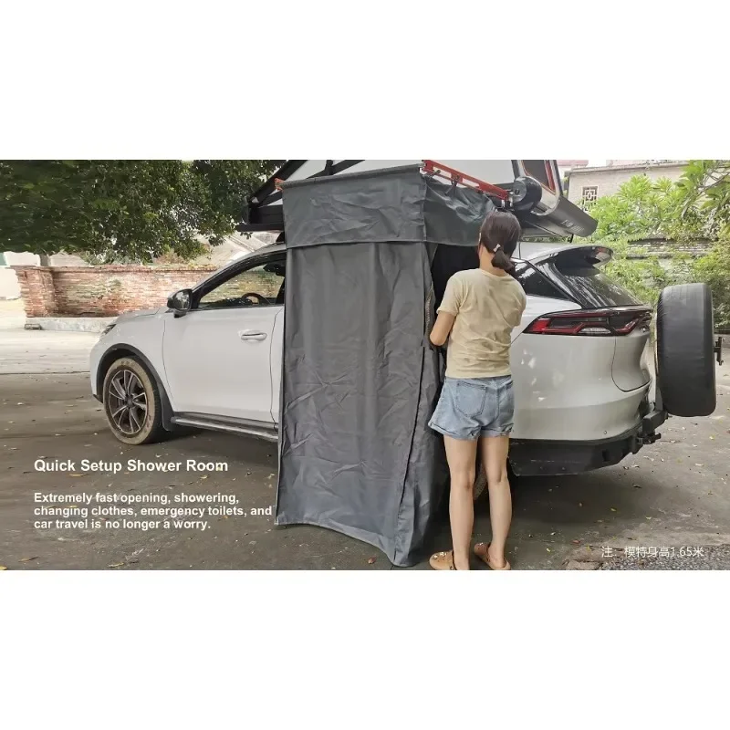 Nova barraca dobrável automática para 2 pessoas, telhado de alumínio, casca dura, barraca de carro, acampamento ao ar livre, concha superior, venda