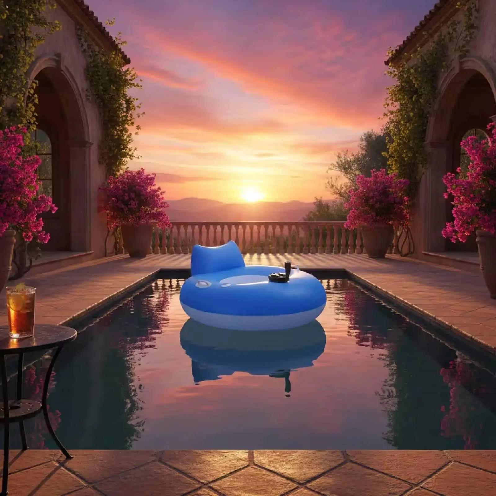 Pool Float Floating Chair for Men Women Water Driving River Tube Motorized