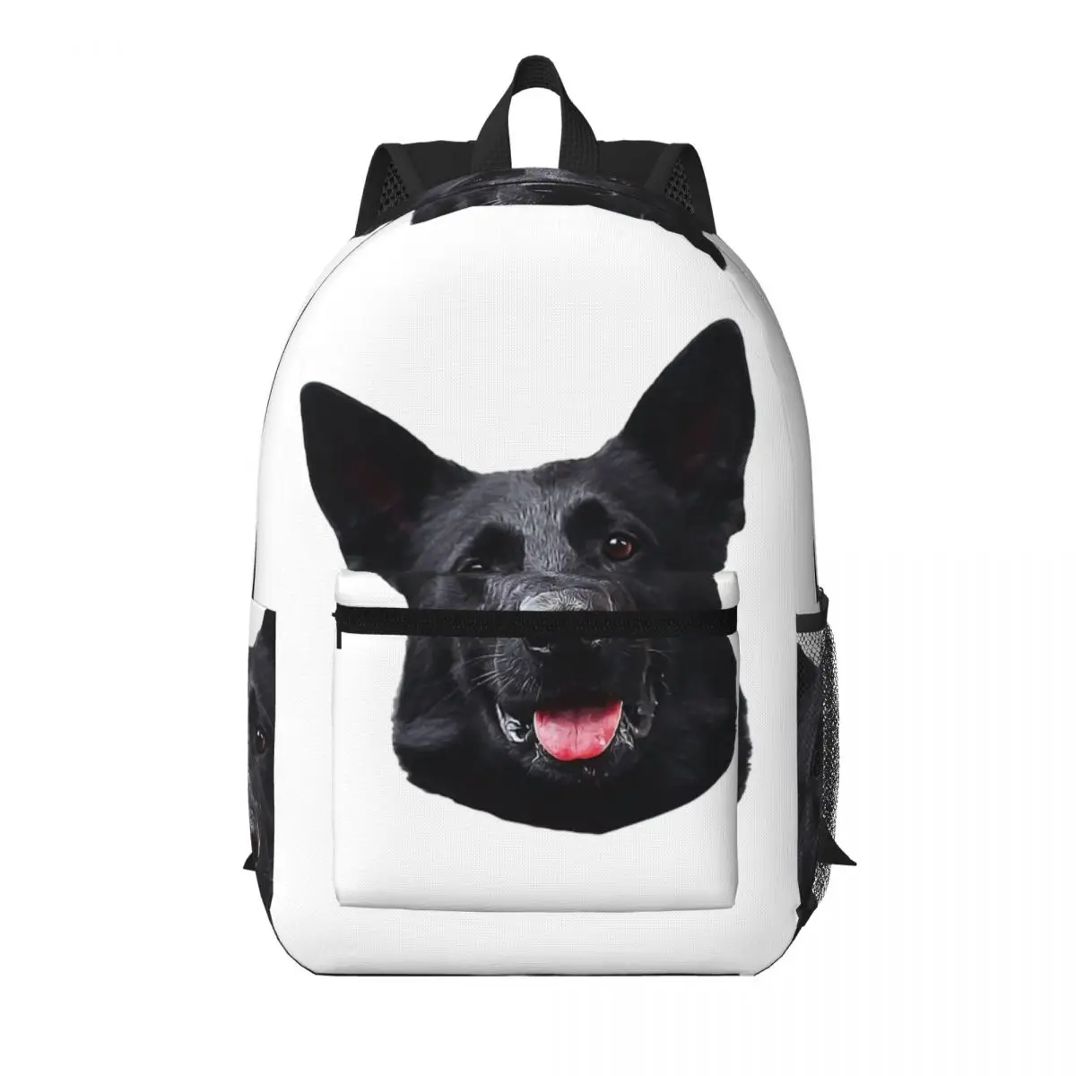 Black German Shepherd Dog - Stunning Student Backpack School Bag Hiking Travel Daypack for Boys Girls Bookbag Shoulder Bags