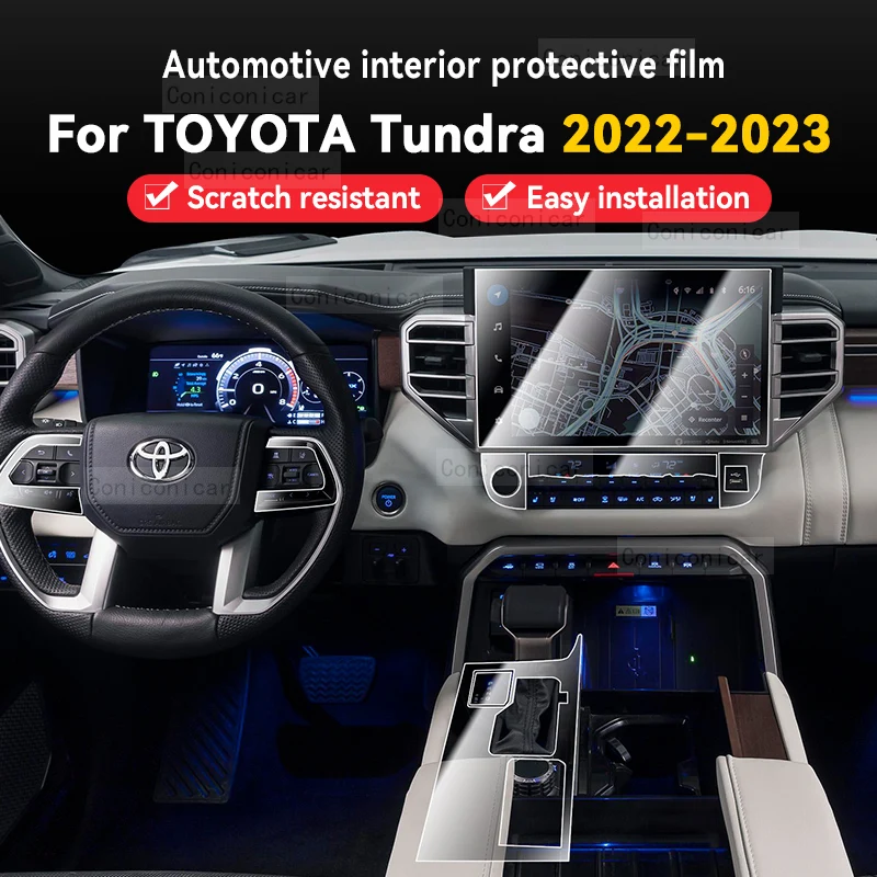 

For TOYOTA TUNDRA 2022 2023 Car Gearbox Panel Film Dashboard Protective Sticker Interior Anti-Scratch Film Cover Accessories