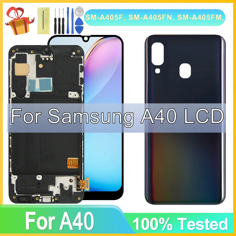 

AAA+ Quality Display Screen for Samsung A40 A405 A405F LCD Screen Touch Digitizer Assembly for samsung a40 lcd display