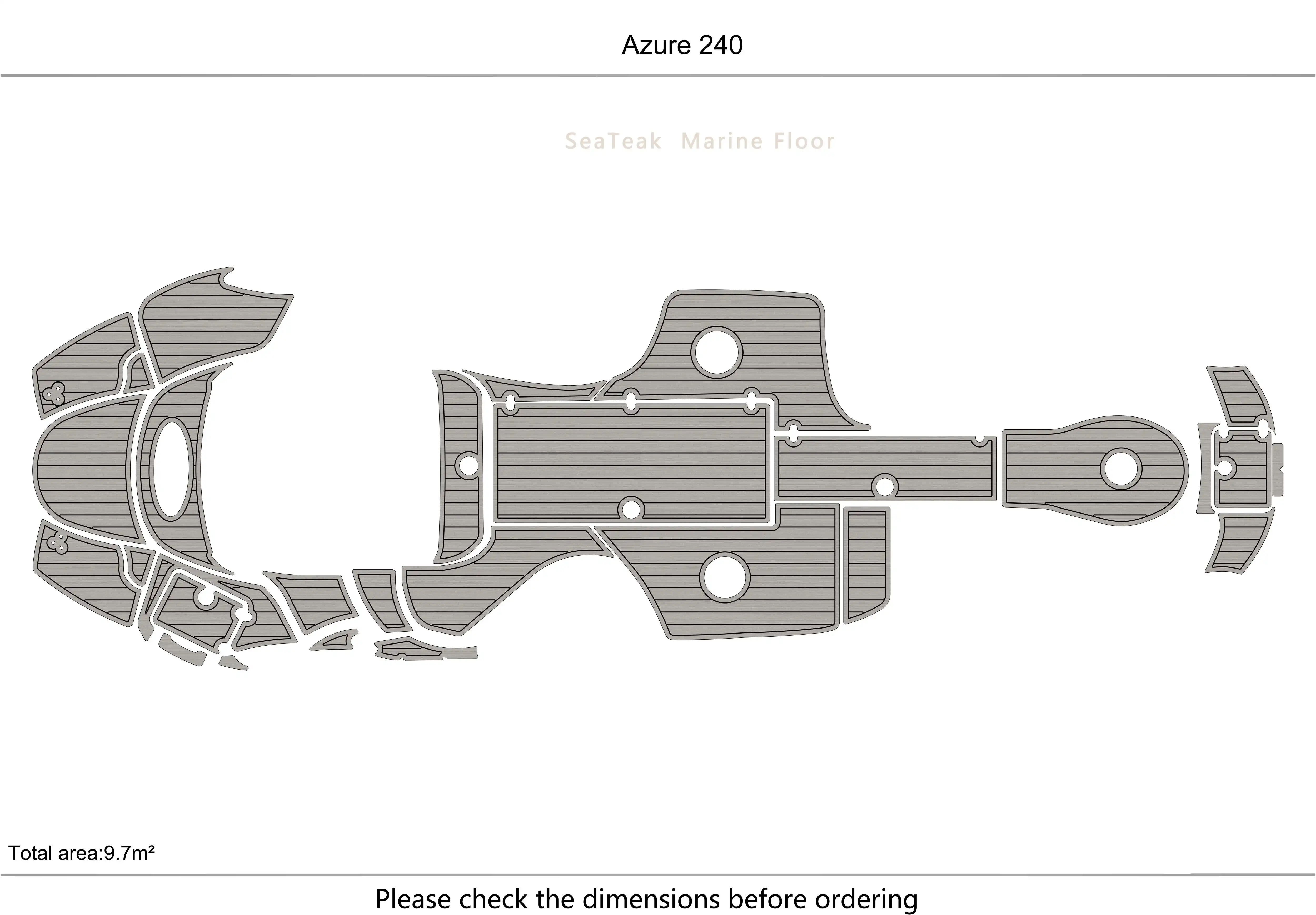 2004-2009 Azure 240 Cockpit swimming platform 1/4