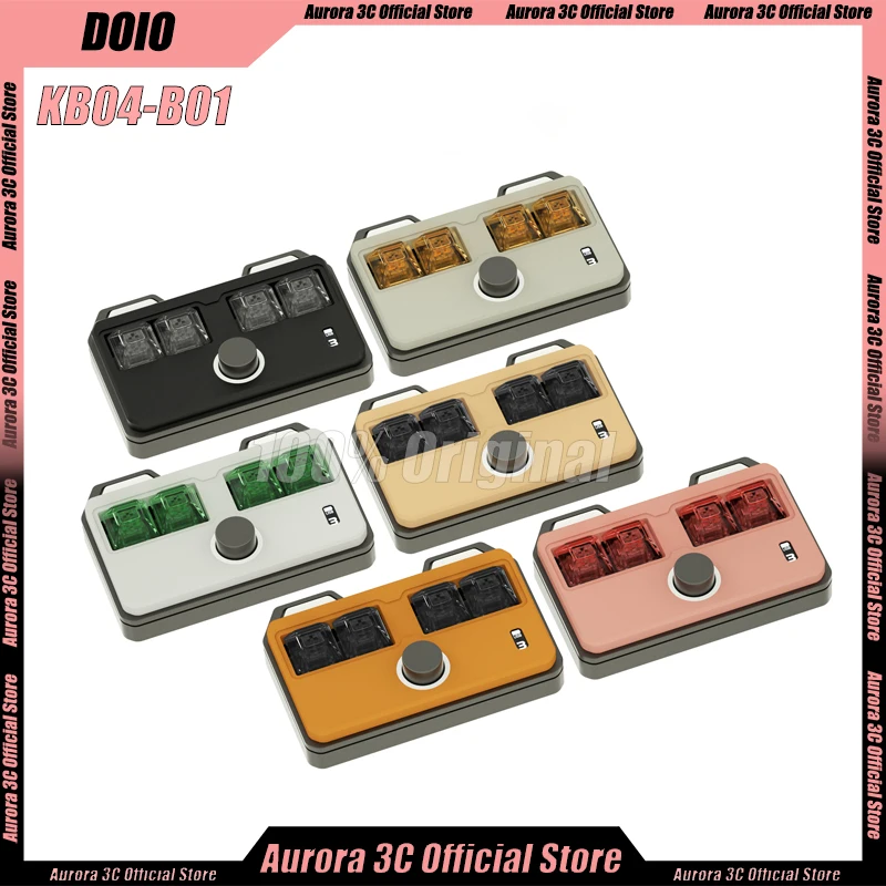 

Doio Kb04-B01 Mini Number Mechanical Keyboard 4keys 2mode Wired/Bluetooth Wireless aluminium alloy Rgb Custom Mechanical Keypad