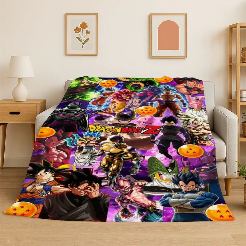 Retro Anime D-Dragon Ball Cartoon Game Soft Flannel Throw Blanket,Cozy Blanket for Bed,Couch,Sofa,Bedroom,Living Room,Travel,kid