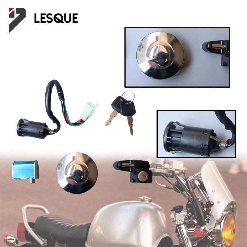 LESQUE Pit Dirt Bike Modification Accessories Electric Door Lock Ignition Switch Tap Locks For Motorcycle Off Road Vehicle