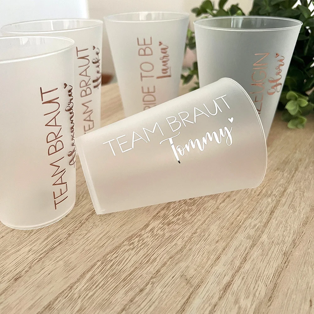 Personalized Team Bride Party Cups Wedding Decorations Reusable Cups with Names Bachelorette Hen Party Supply for Guests