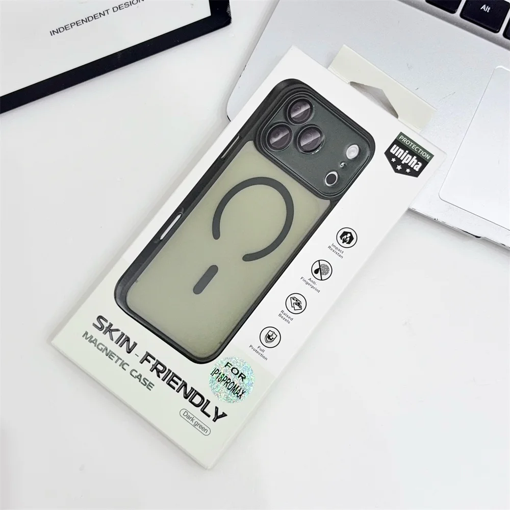 Luxuriöse, verpackte Handyhülle mit mattierter Oberfläche für iPhone 18, 17 Pro Max, Air, 16 Plus, 15, 14, 13, 12, 11, kompatibel mit MagSafe, matte, transparente, magnetische Hülle. – Detail 27