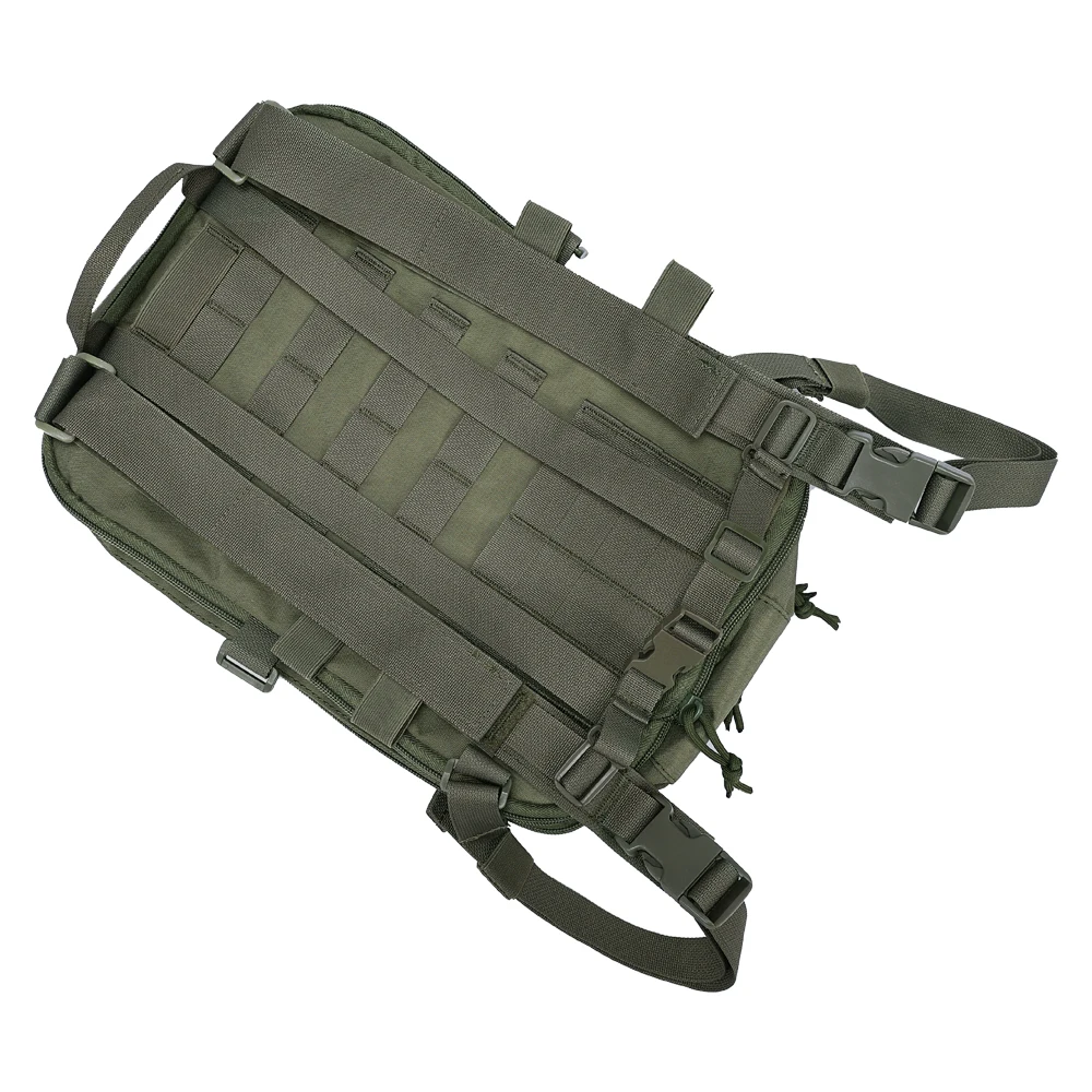 Tactical Flatpack MOLLE Backpack Expandable Bag DIY Hook&Loop Knapsack Integrate with Hunting Vest Plate Carrier Micro Chest Rig